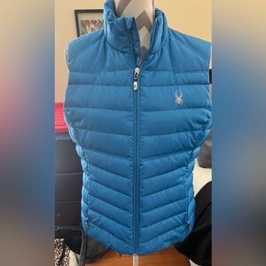 Spyder Womens Blue Puffer Vest with Logo
